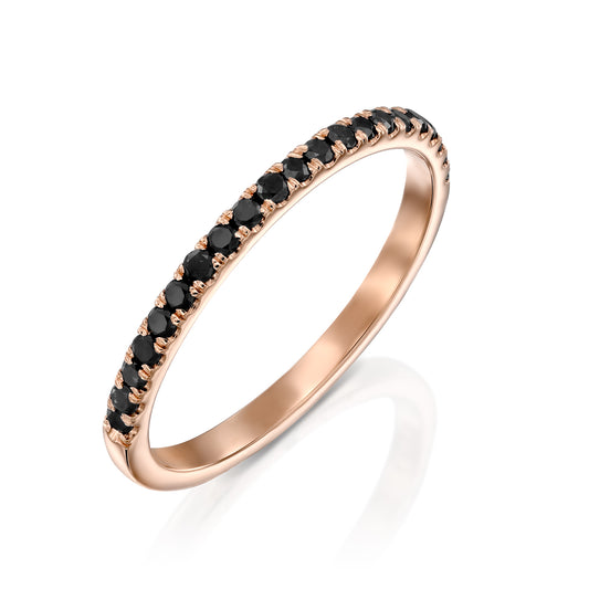 Black Diamonds Ring Gold 14K