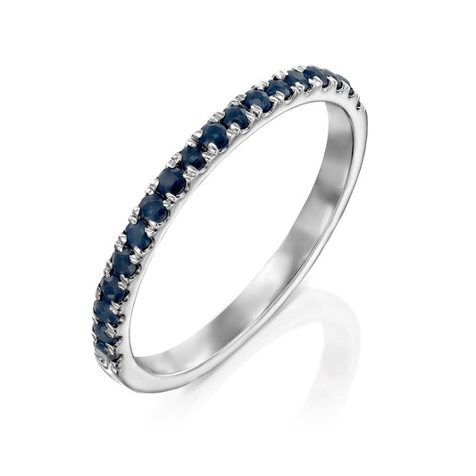 Blue Sapphire Gemstone Ring Gold 14K