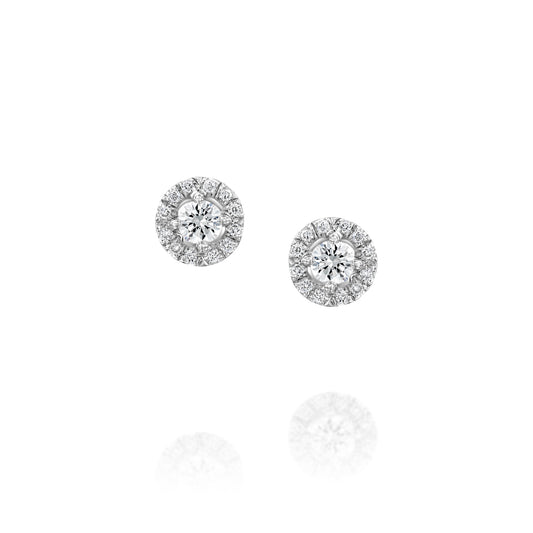 White Diamonds Earrings Gold 14K