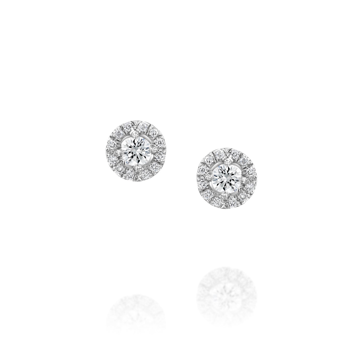 White Diamonds Earrings Gold 14K