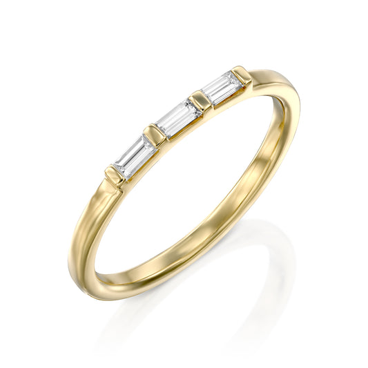 Art Deco Baguette Diamond Cut Ring