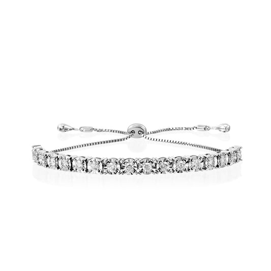 Half tennis bracelet