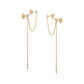 TwoHolesDiamondDropEarrings