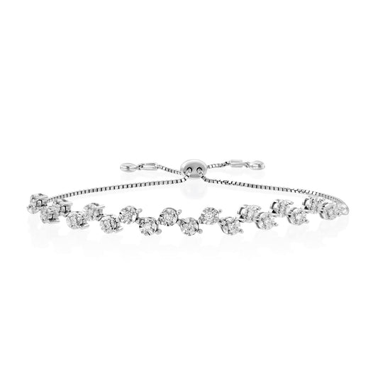 Diamonds half tennis bracelet